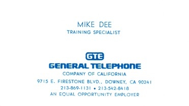 GTE Business Card