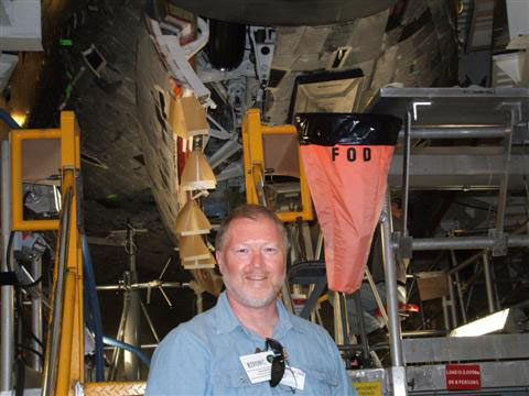 Mike in Front of ATLANTIS Nose Gear